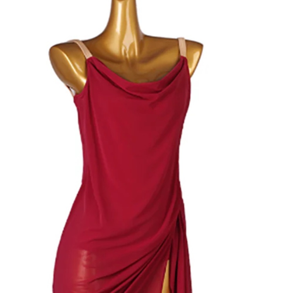 Chic Asymmetrical Red Dress